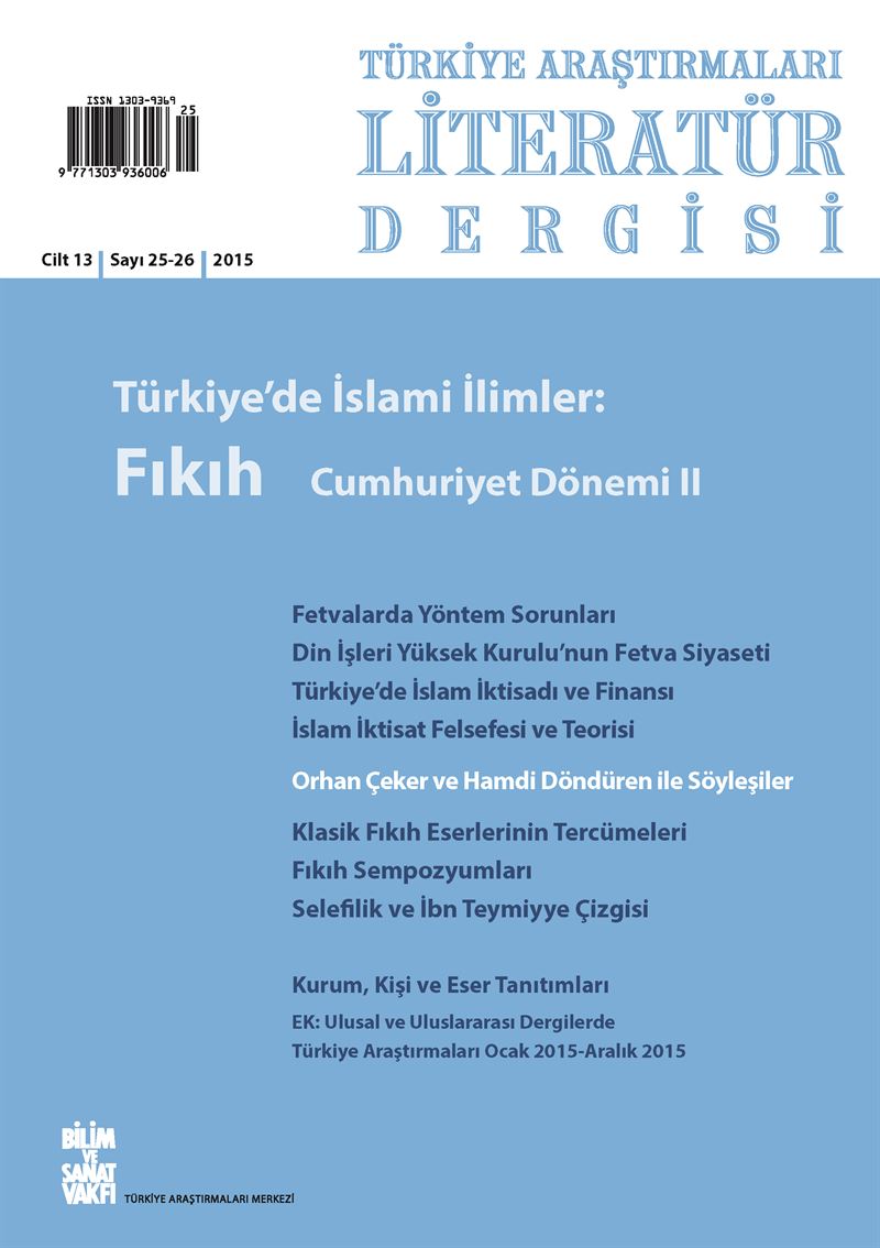 25-26 Türkiye'de İslami İlimler: Fıkıh - Cumhuriyet Dönemi II
