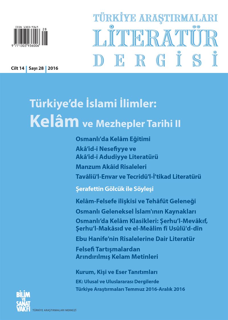 28 Türkiye'de İslami İlimler: Kelam ve Mezhepler Tarihi II